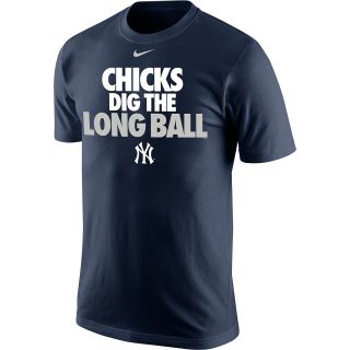 NIKE Mens New York Yankees Chicks Dig The Long Ball Short Sleeve T Shirt  