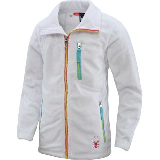 SPYDER Girls Caliper Fleece Jacket   Size Medium, White/diva