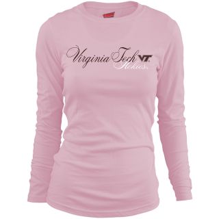 MJ Soffe Girls Virginia Tech Hokies Long Sleeve T Shirt   Soft Pink   Size