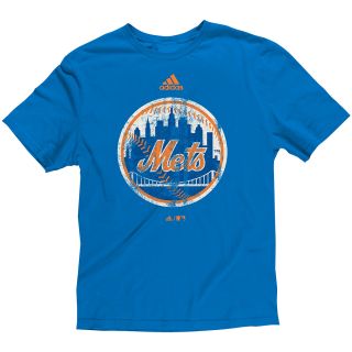 adidas Youth New York Mets Vintage Short Sleeve T Shirt   Size Xl, Royal