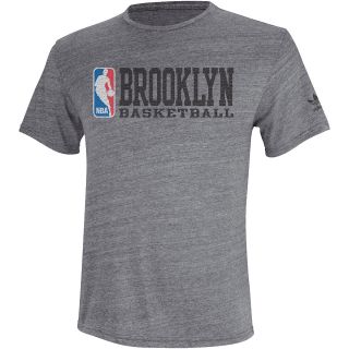 adidas Mens Brooklyn Nets Original Tri Blend Practice Shot Short Sleeve T 