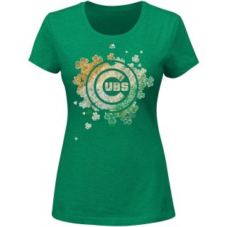 MAJESTIC ATHLETIC Womens Chicago Cubs Loving My Luck Short Sleeve T Shirt  