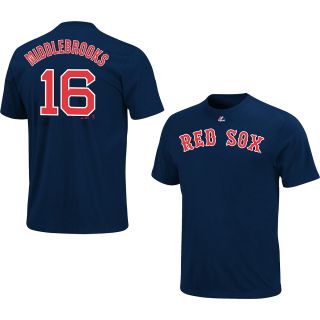 MAJESTIC ATHLETIC Mens Boston Red Sox Will Middlebrooks Player Name And Number