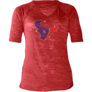 Touch By Alyssa Milano Womens Houston Texans Rhinestone Logo T Shirt   Size