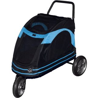 Pet Gear Roadster Pet Stroller, Black/blue (PG8600BOB)