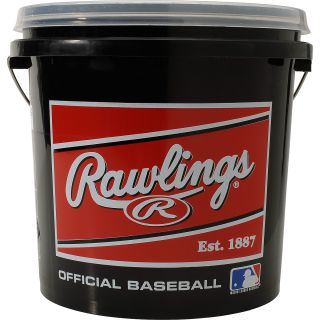 RAWLINGS Bucket With 24 Leather Cover Game And Practice Balls