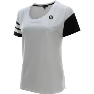HURLEY Womens Dri FIT Short Sleeve T Shirt   Size Xl, White