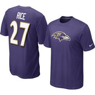 NIKE Mens Baltimore Ravens Ray Rice Name And Number Short Sleeve T Shirt  