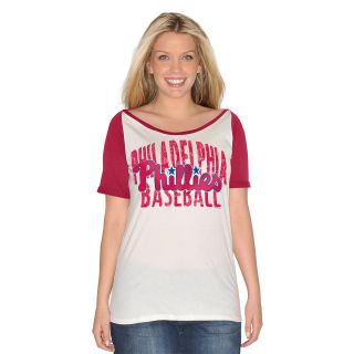 G III Womens Philadelphia Phillies Dinger Short Sleeve T Shirt   Size Large