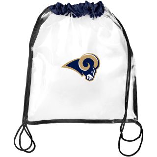 FOREVER COLLECTIBLES St. Louis Rams Clear Drawstring Backpack, Clear