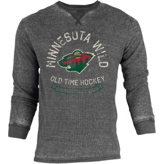 OLD TIME SPORTS Mens Minnesota Wild Haven Acid Washed Long Sleeve T Shirt  