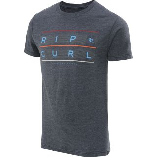 RIP CURL Mens Spaced Out Heather Short Sleeve T Shirt   Size Large, Charcoal