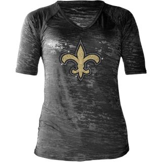 Touch By Alyssa Milano Womens New Orleans Saints Rhinestone Logo T Shirt  