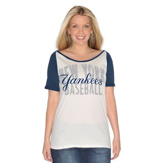 G III Womens New York Yankees Dinger Short Sleeve T Shirt   Size Medium