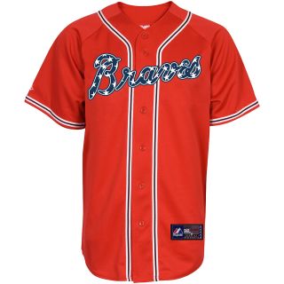 Majestic Athletic Atlanta Braves Blank 2014 Replica Alternate Scarlet Jersey  