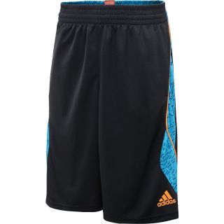 adidas Mens Edge Survival Basketball Shorts   Size Medium, Black/solar Blue