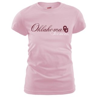 MJ Soffe Womens Oklahoma Sooners T Shirt   Soft Pink   Size XL/Extra Large,