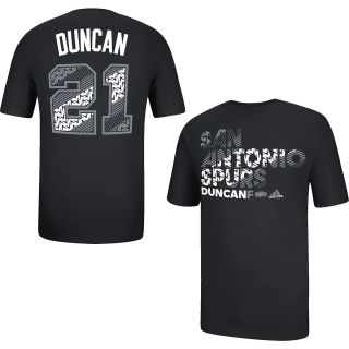 adidas Mens San Antonio Spurs Tim Duncan Untied Short Sleeve T Shirt   Size