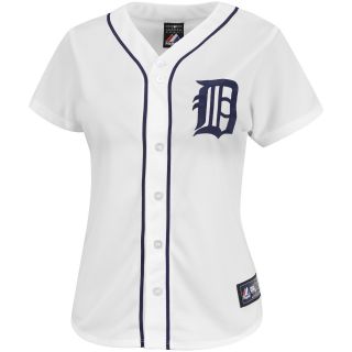 Majestic Athletic Detroit Tigers Blank Womens Replica Home Jersey   Size