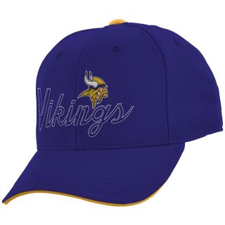 NFL Team Apparel Youth Minnesota Vikings Structured Adjustable Cap   Size Youth
