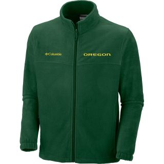 COLUMBIA Mens Oregon Ducks Flanker Full Zip Fleece Jacket   Size Xl, Green