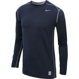 NIKE Mens Hyperwarm 2.0 Dri FIT Fitted Crew Long Sleeve Top   Size Large, Dk.