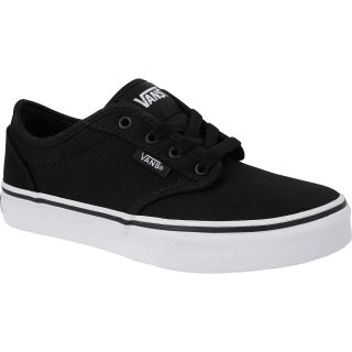 VANS Boys Atwood Canvas Low Skate Shoes   Size 11medium, Black/white