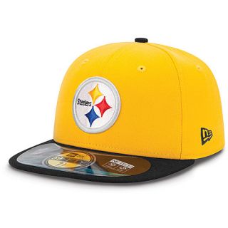 NEW ERA Mens Pittsburgh Steelers On Field Classic Throwback Cap   Size 7.375,