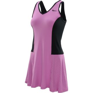 NIKE Womens Serena Oz Open Tennis Dress   Size Medium, Red Violet/black