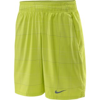 NIKE Mens Gladiator Graphic 10 Tennis Shorts   Size Large, Venom Green/white