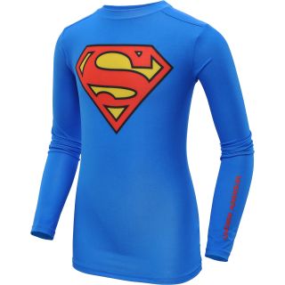 UNDER ARMOUR Boys Alter Ego Superman Long Sleeve Shirt   Size Large, Royals