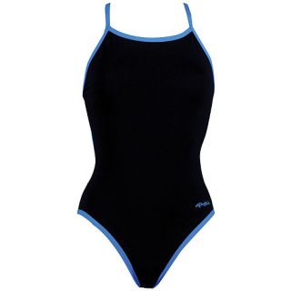 Dolfin Chloroban Solid Reversible Swimsuit Womens   Size 24, Black/blue (9506C 