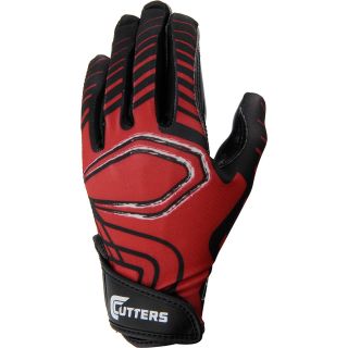 CUTTERS Youth S250 Rev Football Receiver Gloves   Size Medium, Red