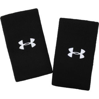 UNDER ARMOUR 6 Inch Performance Wristband, Black/white