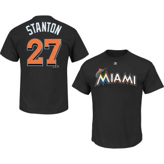 MAJESTIC ATHLETIC Mens Miami Marlins Giancarlo Stanton Player Name And Number