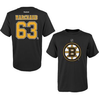 REEBOK Youth Boston Bruins Brad Marchand Player Name And Number T Shirt   Size