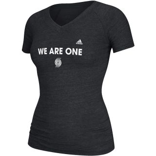 adidas Womens Portland Trail Blazers We Are One Short Sleeve T Shirt   Size