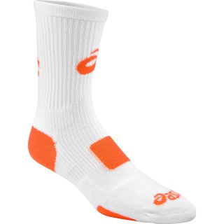 ASICS Team Tiger Crew Socks   Size Medium, White/orange