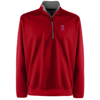 Antigua Mens Los Angeles Angels Leader Heavy Jersey 1/4 Zip Pullover   Size
