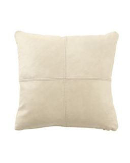 Cream Leather Pillow
