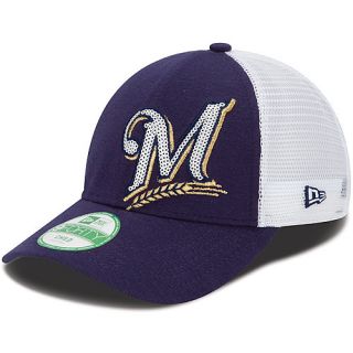 NEW ERA Youth Milwaukee Brewers Sequin Shimmer 9FORTY Adjustable Cap   Size