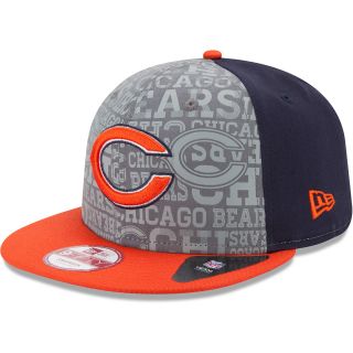 NEW ERA Mens Chicago Bears Reflective Draft 9FIFTY One Size Fits All Cap, Blue
