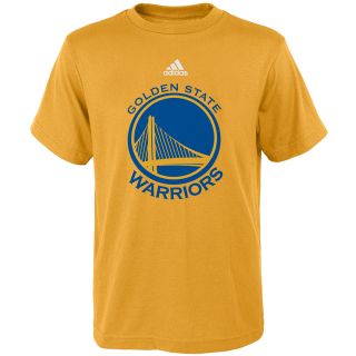 adidas Youth Golden State Warriors Primary Logo Short Sleeve T Shirt   Size