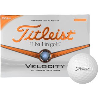 TITLEIST Velocity Double Digit Golf Balls   12 Pack   2014, White