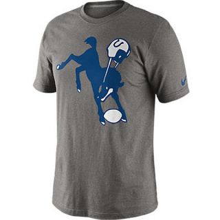 NIKE Mens Indianapolis Colts Retro Oversized Logo T Shirt   Size Large, Grey