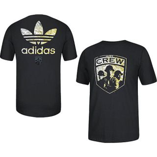 adidas Mens Columbus Crew Athletic Short Sleeve T Shirt   Size Large, Black
