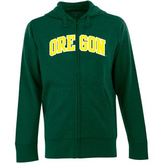 Antigua Mens Oregon Ducks Full Zip Hooded Applique Sweatshirt   Size XL/Extra