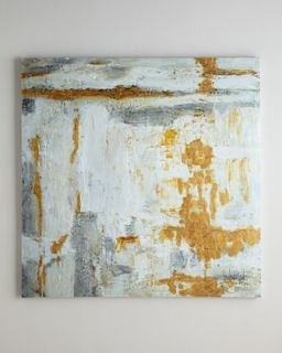 Large White & Gold Abstract