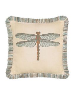 Aqua Dragonfly Pillow