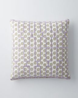 Datta Pillow with Lavender Grid, 20Sq.